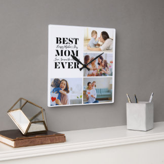 Schöne Mutter-Tag-Geschenkuhr Quadratische Wanduhr