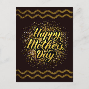 Schöne Mutter-Tag Golden Foil Postkarte