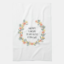 Schöne Mutter zu Tochter Küchentüchern Geschirrtuch