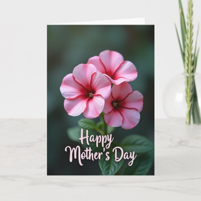 Schöne Muttertag-Rosa-Blütenkarte Karte (Vorderseite)
