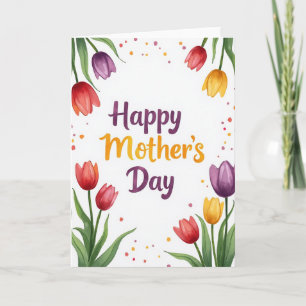 Schöne Muttertag-Tulpenkarte Karte