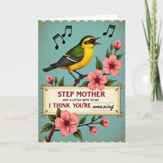 Schöne Muttertags-Vogel-Songkarte Karte (Vorderseite)