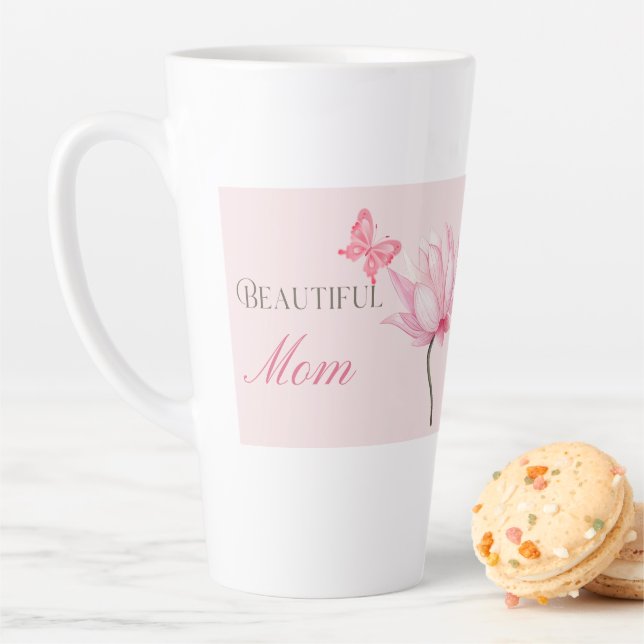 Schöne Mutti-Tasse mit Schmetterling und Blume Milchtasse (Beispiel)