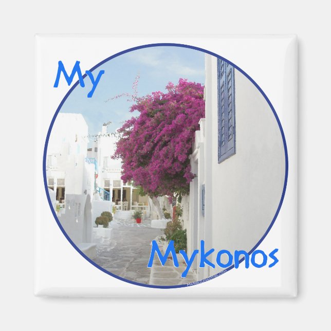 Schöne Mykonos Magnet (Vorne)