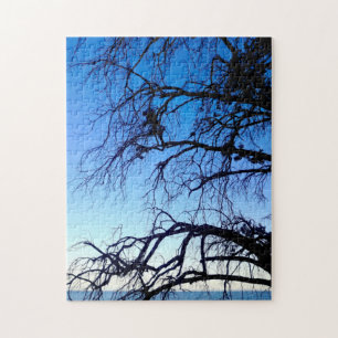 Schöne Mystic Old Tree Blue Ocean Beach Szene Puzzle