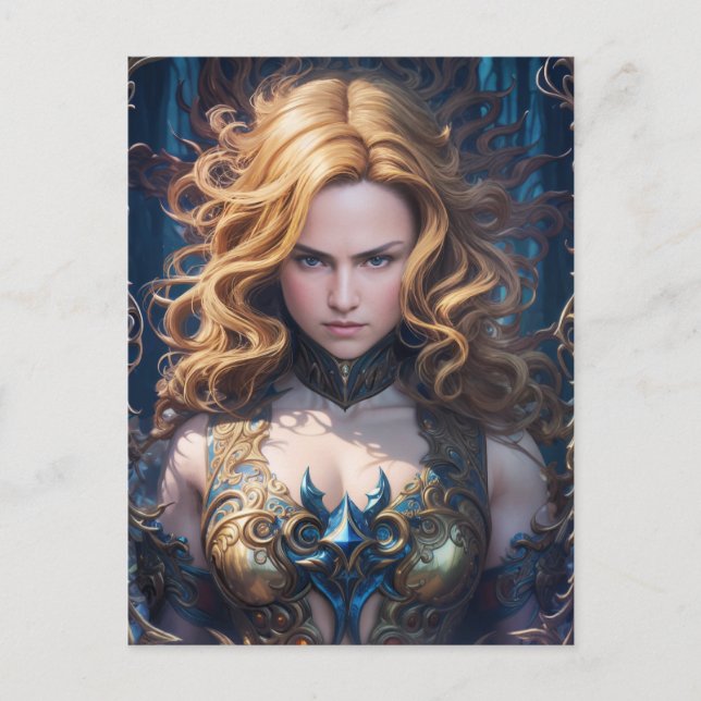 Schöne Mystical Fantasy Female Postkarte (Vorderseite)