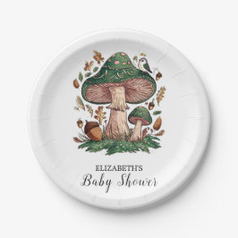 Schöne Mystical Mushroom Babydusche Pappteller
