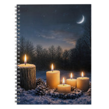 Schöne mystische Kerzen Halbmond Journal