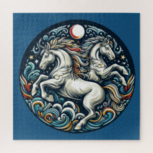 "Schöne mystische Pferde "28" Puzzle