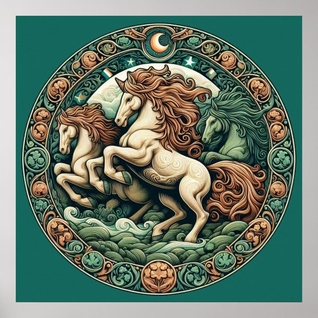 "Schöne mystische Pferde" 43 Poster (Vorne)