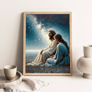 Schöne Nächte, Christliche Wandkunst, Jesus und  Poster