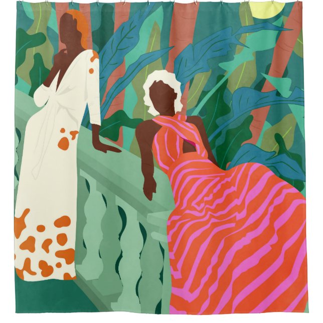 Schöne Nächte und blühende Kleider Duschvorhang (Vorderseite)