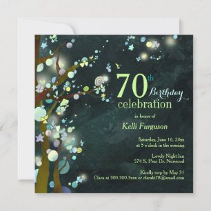 Schöne Nachtschwärmerei 70. Geburtstagsparty Einladung