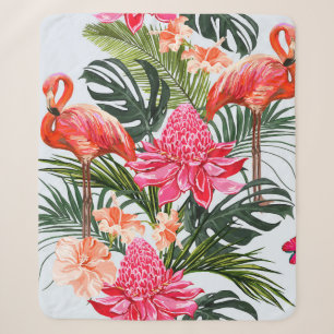 Schöne, nahtlose Blumenmuster im Sommer Hintergrun Sherpadecke
