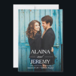 Schöne Namen Ankündigung Datum freihalten<br><div class="desc">Save the Date werden Ihre Namen deutlich über Ihrem vollflächigen Foto angezeigt.</div>