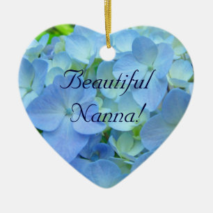 Schöne Nanna! Schmuck Geschenke Blaue Hortensie Keramikornament