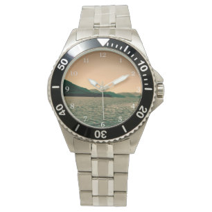 Schöne Nationalparklandschaft des Olympiaparks Armbanduhr