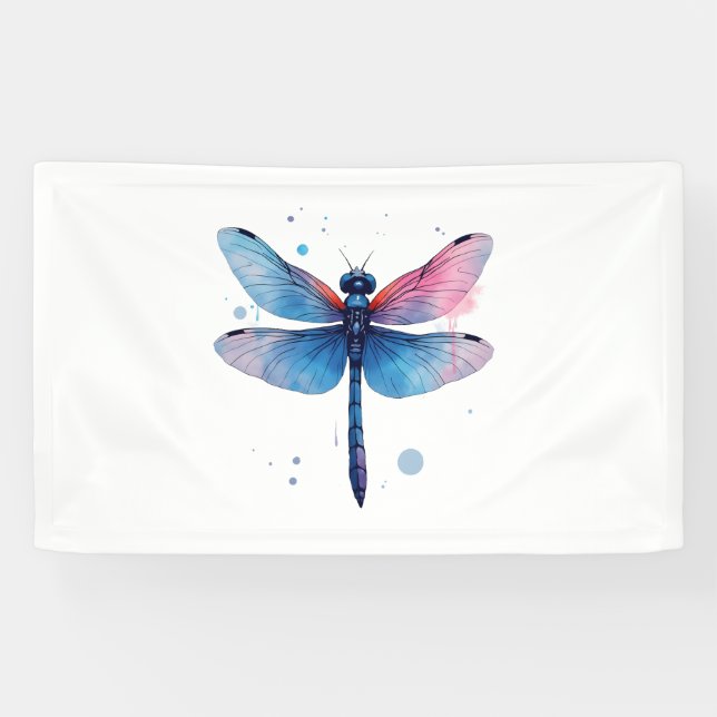 Schöne Natur farbenfrohe grafische Muster Dragonfl Banner (Horizontal)