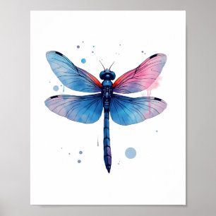 Schöne Natur farbenfrohe grafische Muster Dragonfl Poster