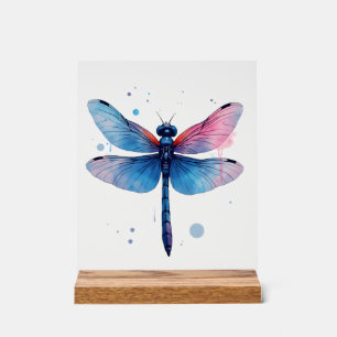 Schöne Natur Farbige Grafik Muster Libelle Acrylschild
