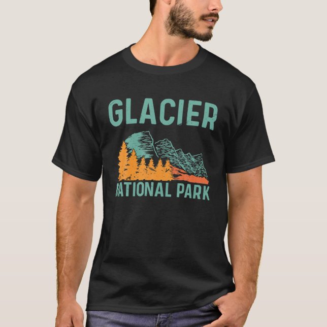 Schöne Natur Ferien Gletscher Nationalpark T-Shirt (Vorderseite)