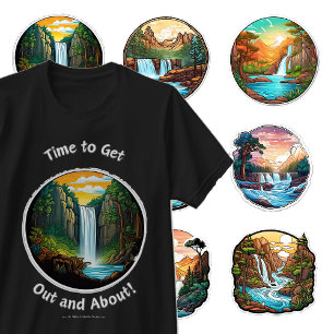 Schöne Natur im runden T - Shirt
