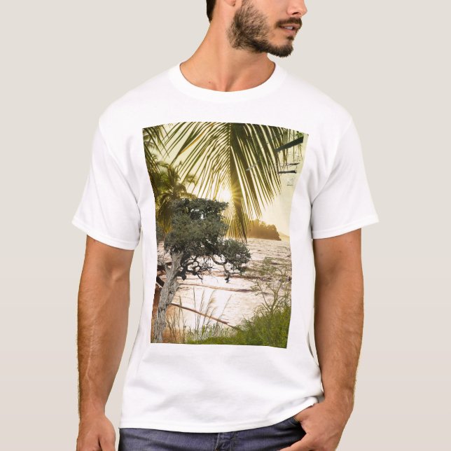 Schöne Natur mit Bäumen, Wasser und Sonnenlicht T-Shirt (Vorderseite)
