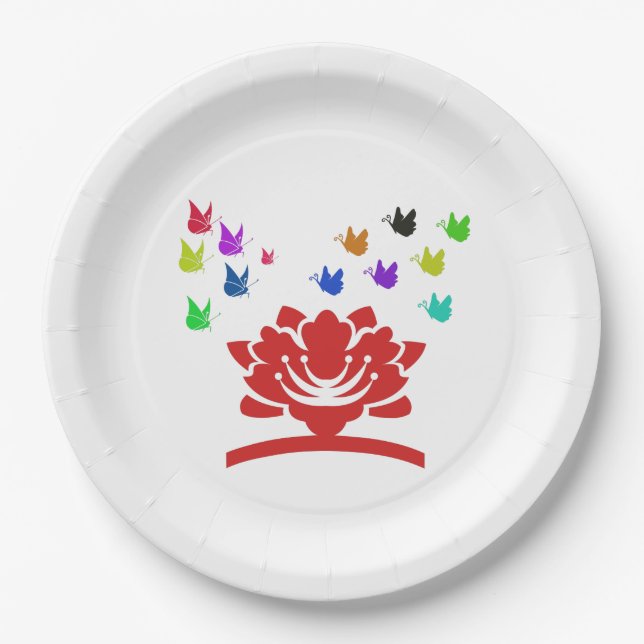 schöne Natur Pappteller (Vorderseite)