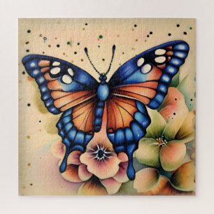 Schöne Natur Schmetterling Ruhig Vintage Puzzle