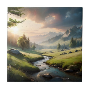 Schöne Naturlandschaft Fliese