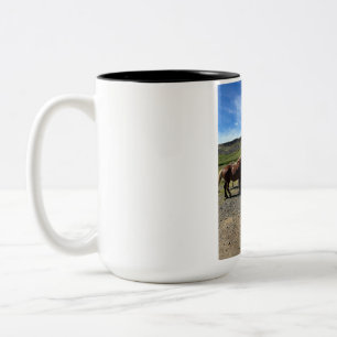 Schöne Naturlandschaft Zweifarbiges Kaffeetasse