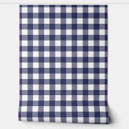 Schöne Navy-Gingham-Karo Grün Buffalo Karo Tapete