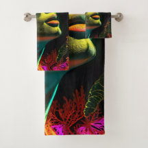 Schöne Neon Woman Art , lebendige Farben