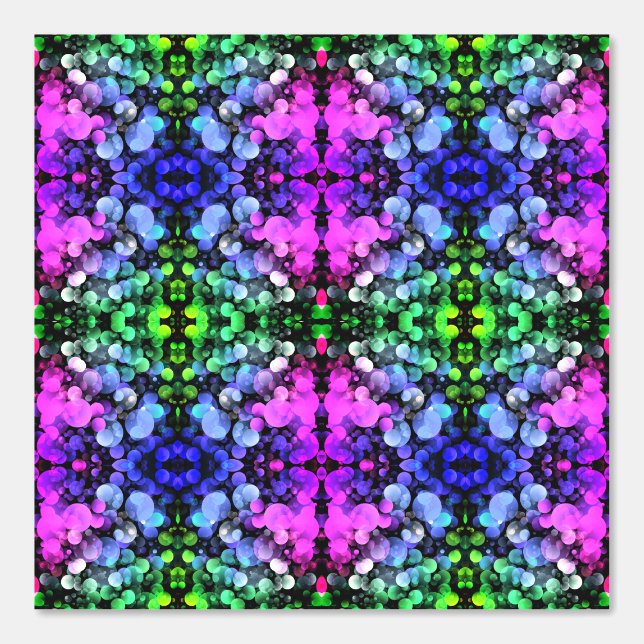 Schöne Neonfarben Bläschen Ornamente Tapete (Vorderseite)
