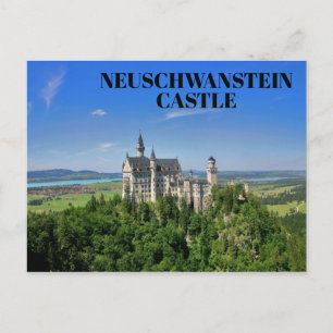 Schöne Neuschwanstein Burg Bayern Deutschland Postkarte