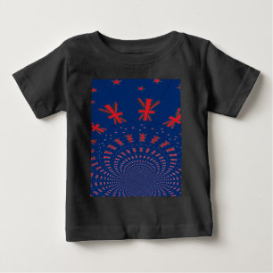 Schöne Neuseeland-Flaggen-Kunst-Druck-Design Baby T-shirt