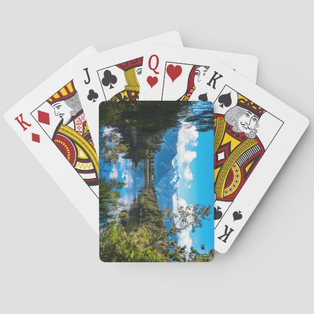 Schöne Neuseeländische Schneedecker Alpen Spielkarten (Rückseite)