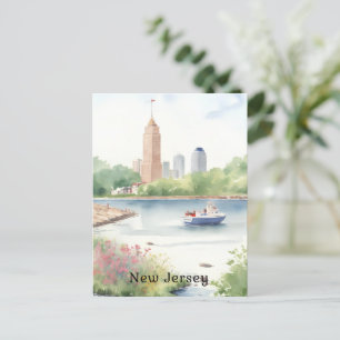 Schöne New Jersey-Wasserfarbenkunst Postkarte