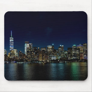 Schöne New York Skyline in der Nacht Mousepad