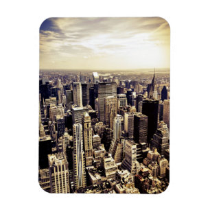 Schöne New Yorker Wolkenkratzer Skyline Magnet