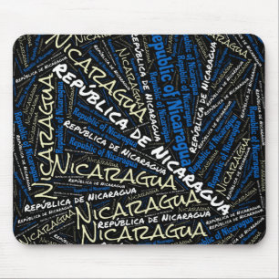 Schöne Nicaragua Flag Farben Patriotic Mousepad