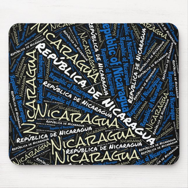 Schöne Nicaragua Flag Farben Patriotic Mousepad (Vorne)