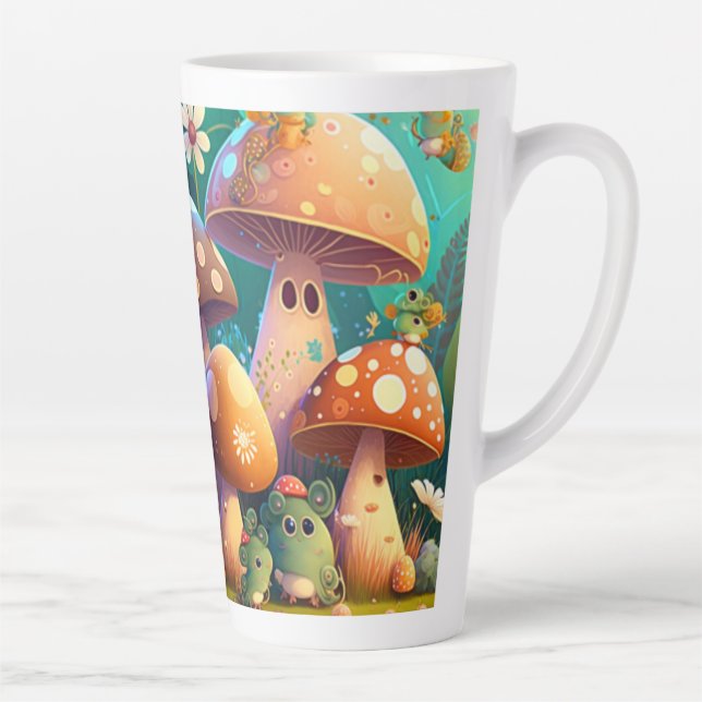 Schöne niedliche Pilze Milchtasse (Rechts)