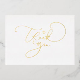 Schöne Niedliche Skriptkalligraphie Vielen Dank Folieneinladung