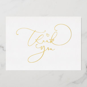 Schöne Niedliche Skriptkalligraphie Vielen Dank Folieneinladung