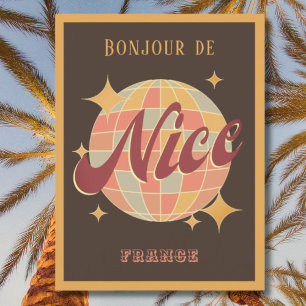Schöne Nizza Stadt Frankreich Retro Vintage Postka Postkarte