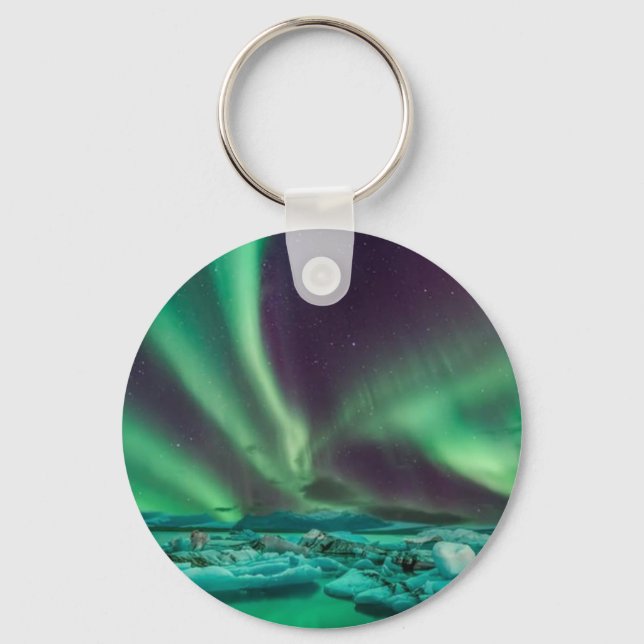 Schöne Nordlichtkette Schlüsselanhänger (Vorderseite)
