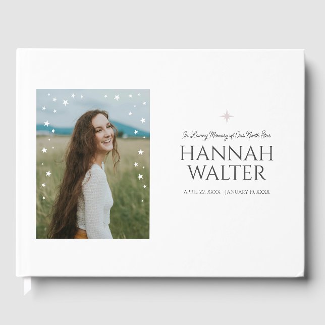 Schöne Nordsternfeier des Lebens Gästebuch (Vorderseite)