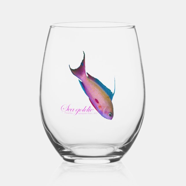 Schöne nuptiale Färbung für Sea Goldy Weinglas Ohne Stiel (Vorderseite)