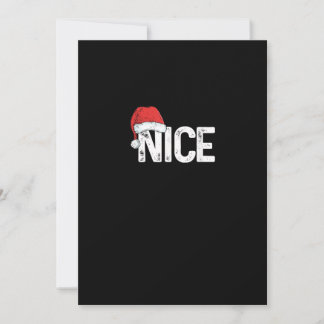 Schöne oder böse passende Weihnachtsdesign lustig Feiertagskarte